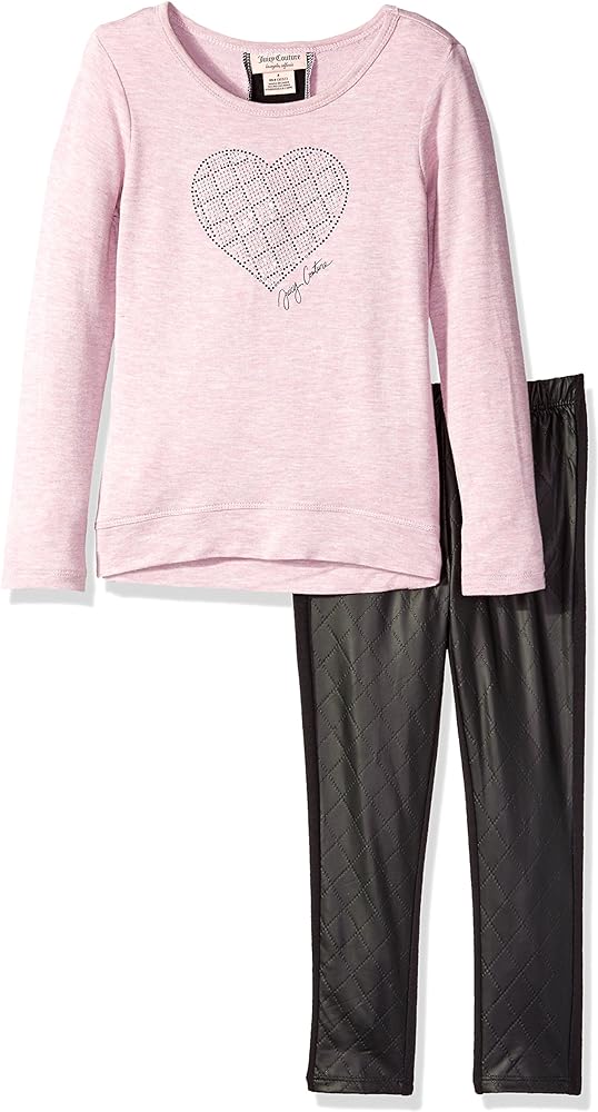 Juicy Couture Girls' High-Low French Terry Tunic and Pant Set