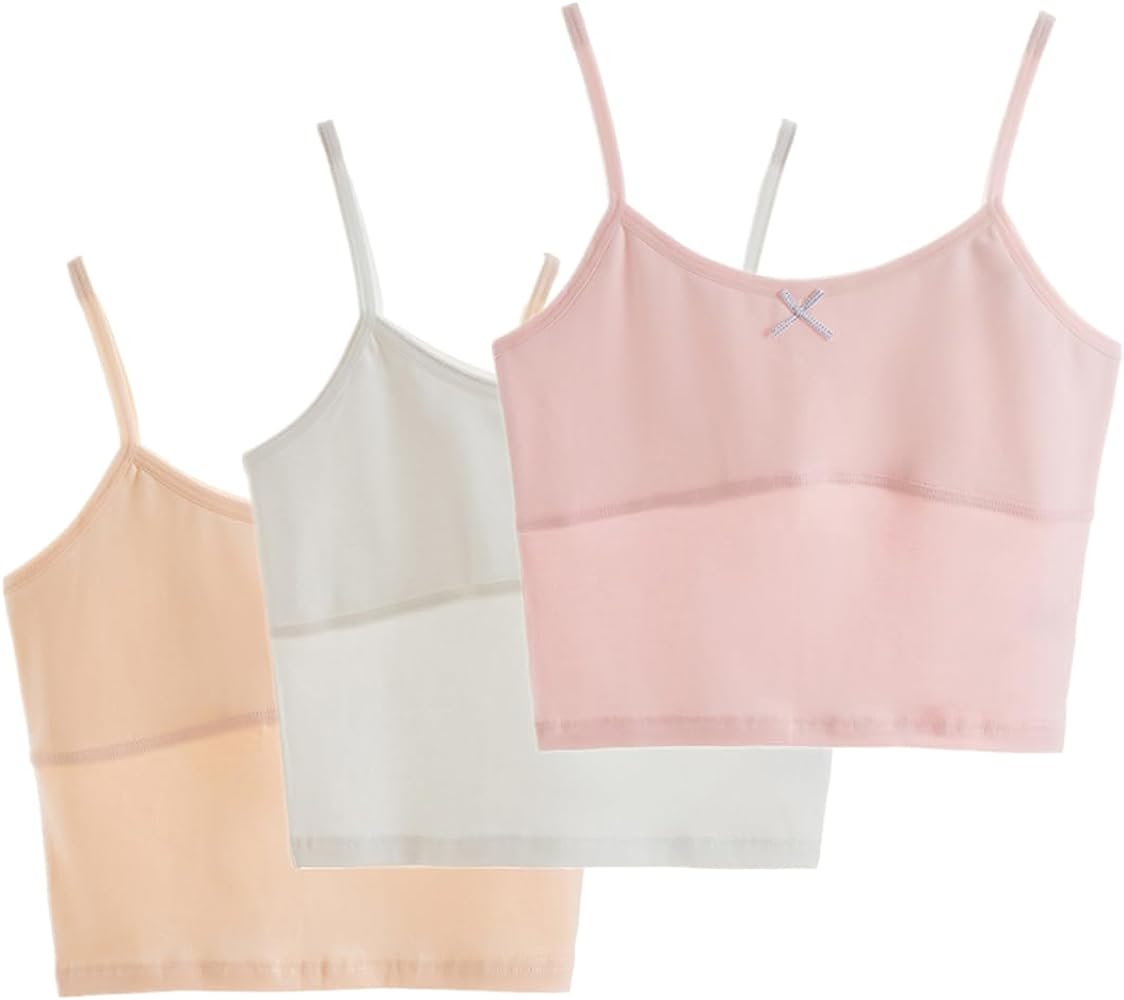 Girls Crop Top Cami Cotton Lined Training Bra