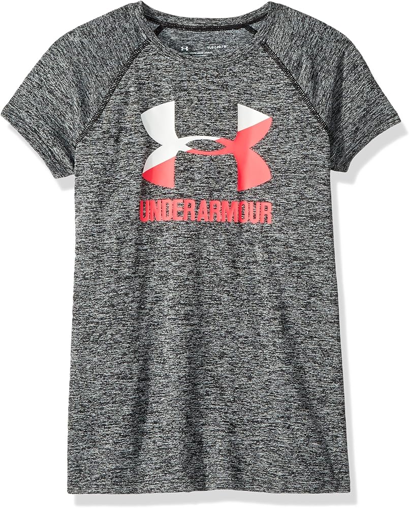 Under Armour Girls' Big Logo Novelty Shorts Sleeve T-Shirt