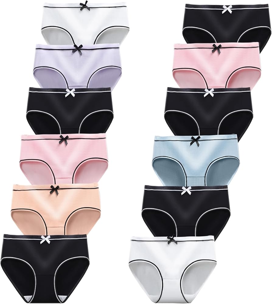 Girls Underwear for 12 Pack Teen Cotton Briefs