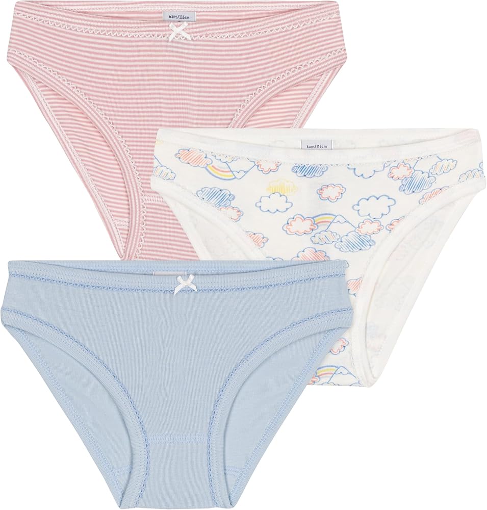 Petit Bateau Children's Cotton Rainbow Knickers PANTIES- 3-Pack SIZES 2-12, Variante 1