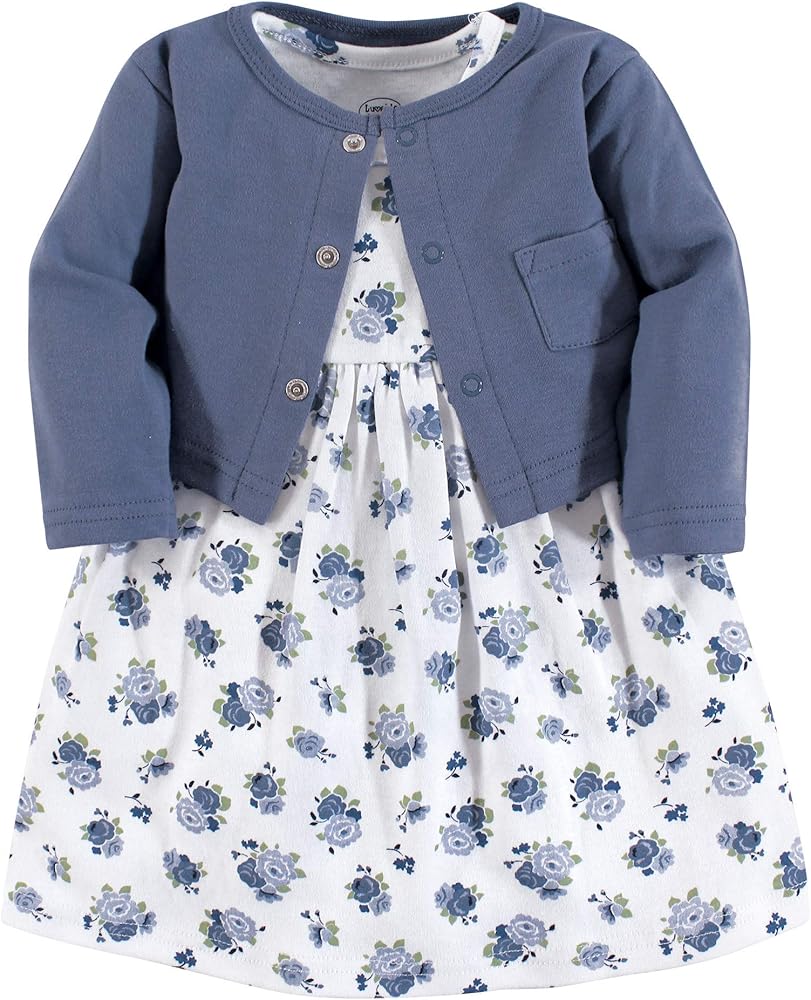 Luvable Friends baby-girls Dress and Cardigan