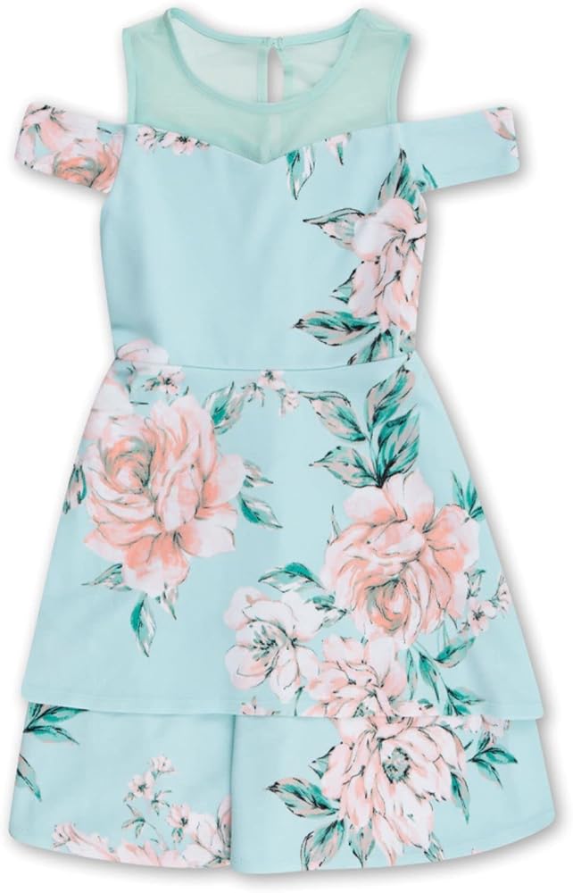 Speechless Girls' Off The Shoulder Floral Party Dress