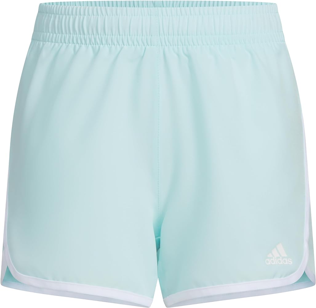 adidas Girls' Elastic Waistband Retro Woven Gym Shorts