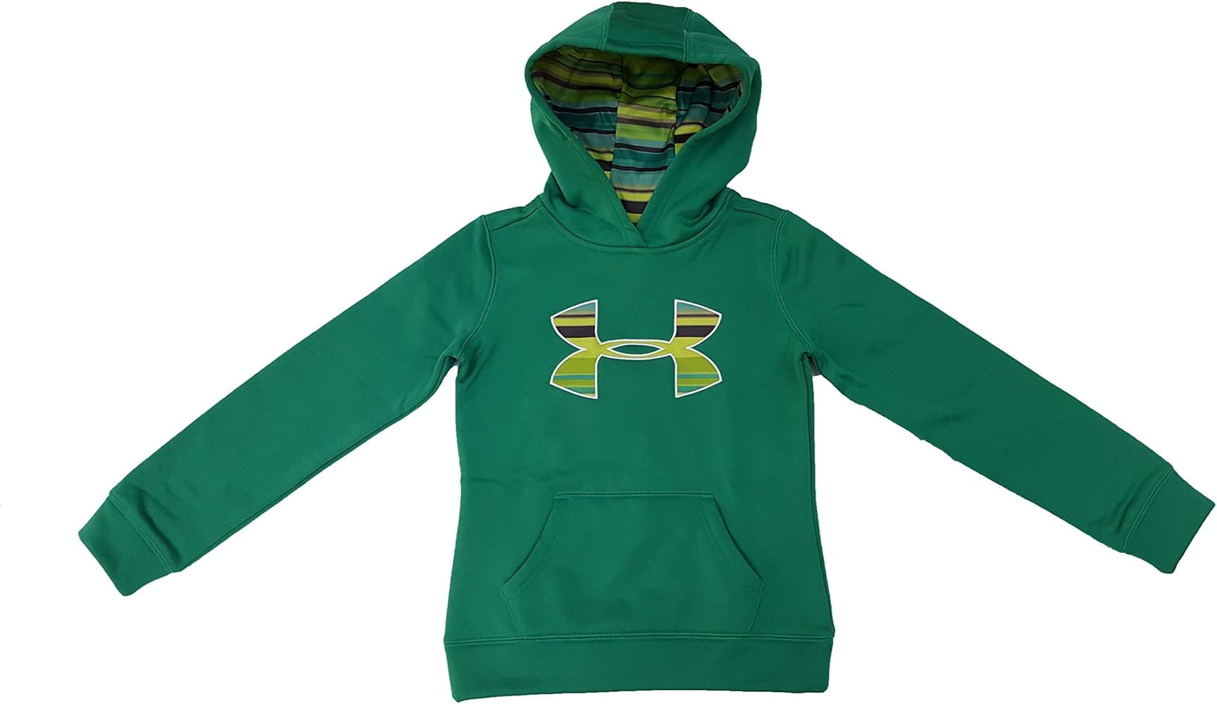 Under Armour Girl's Fleece Printed Big Logo Hoodie (Youth Small, Persian)