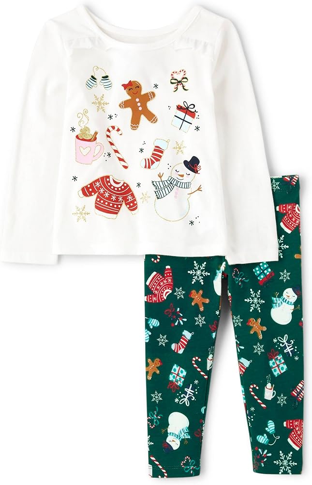 The Children's Place girls And Toddler Girls Long Sleeve Shirt and Leggings Set