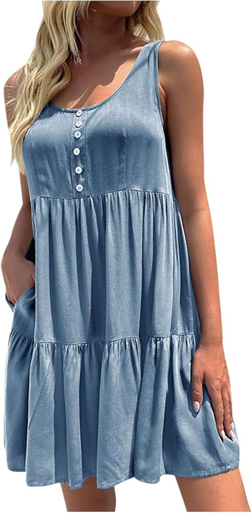 HHmei For Girls' For Teen Girls' Button Up Button Down Tops Plain No Sleeve Gentle Bandeau