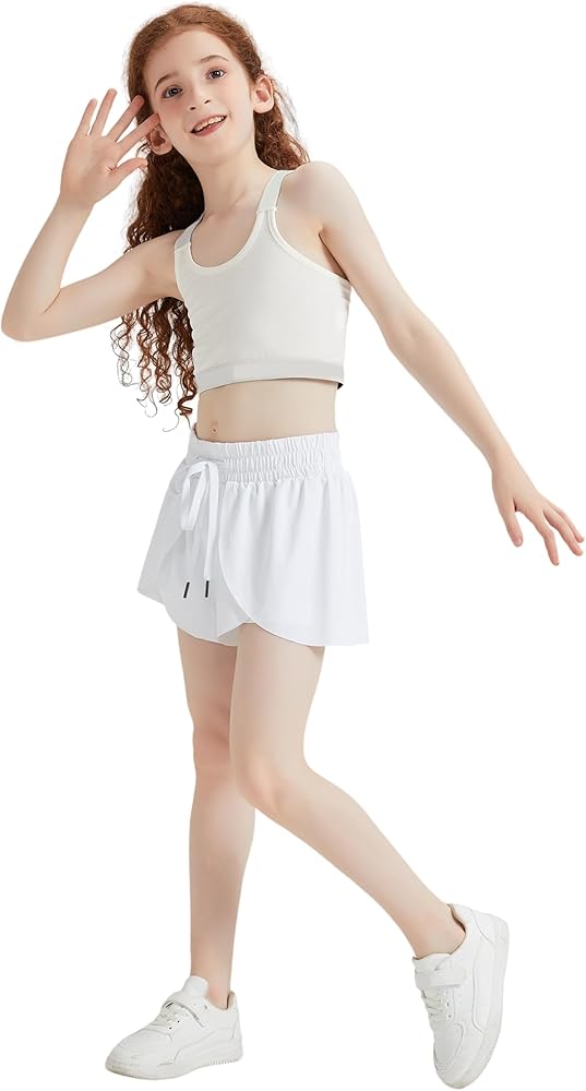 Flowy Athletic Skirt Shorts for Teen Girls Workout Running Cute Skort with Pockets Preppy Trendy Clothes Summer