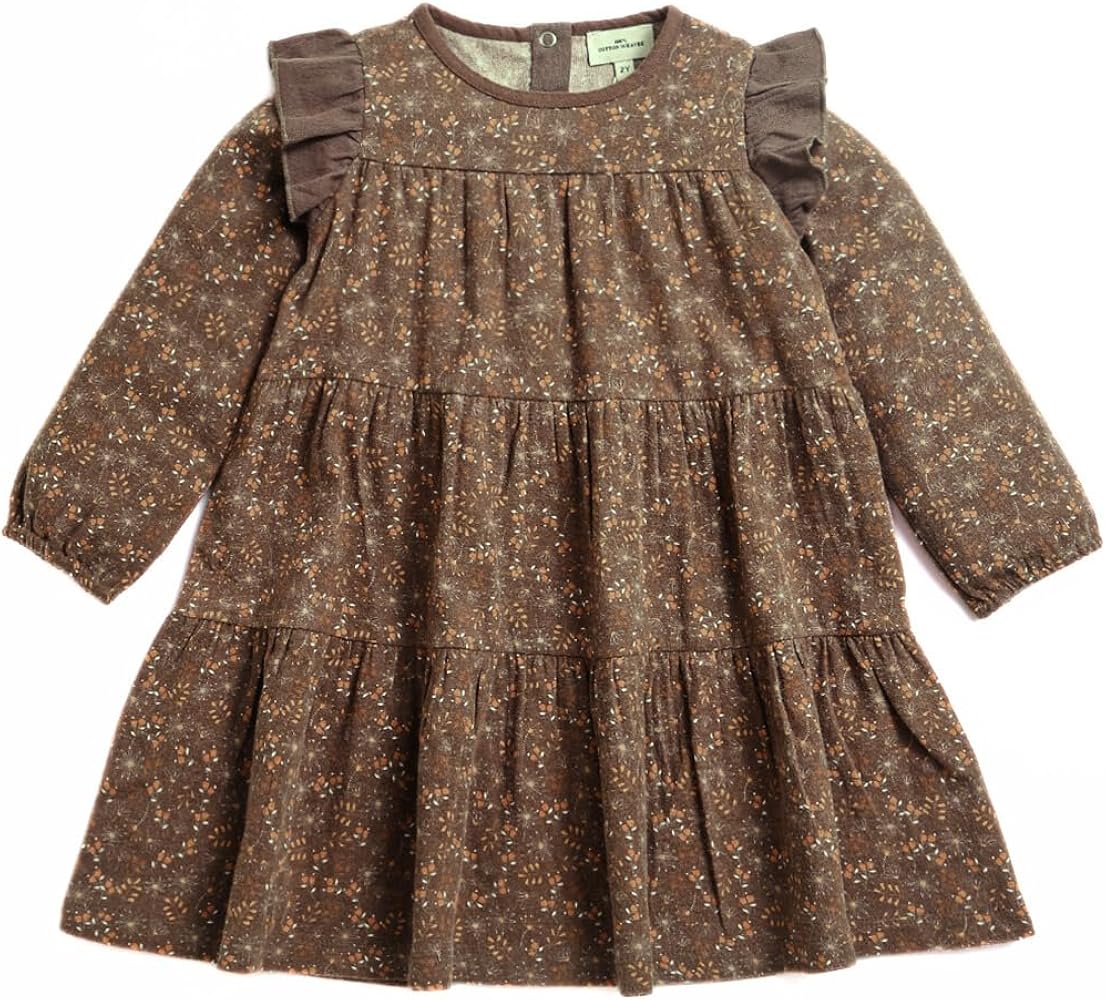 100% Cotton Toddler/Little Girl Dress | Soft and Comfortable | Flannel/Corduroy/Velour | Fall/Winter/Spring.