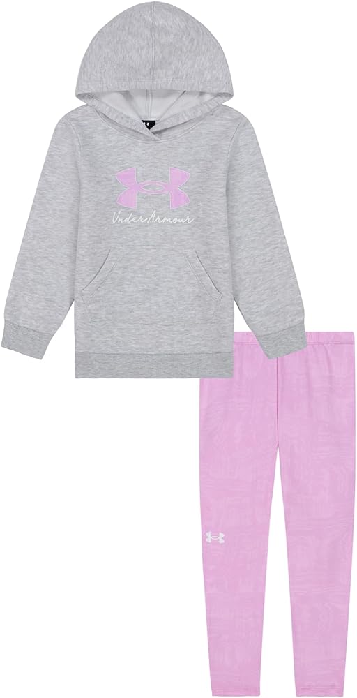 Under Armour girls Hoodie Set, Bottoms & Hoodie, Lightweight & Relaxed Fit