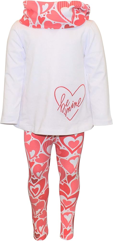 Unique Baby Girls Valentines Day Be Mine 3pc Legging Set