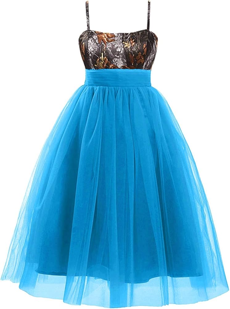 YINGJIABride Princess Tulle Tutu Quince Party Dress Camo Flower Girl Bridesmaid Dresses