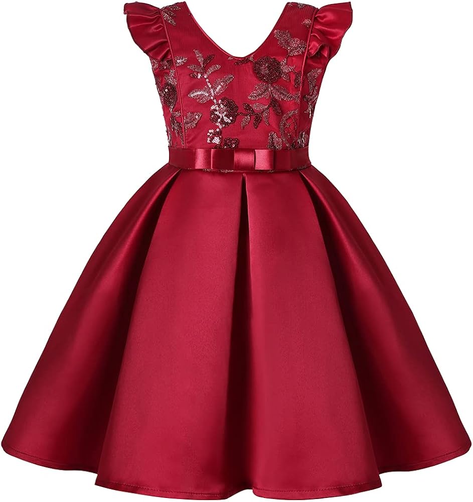 2-10 Years Girls Christmas Ball Gown Dresses