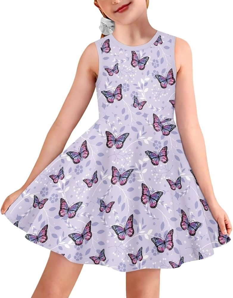 Sleeveless Dresses for Girls Kids 3-16 Years for Casual Summer Dress