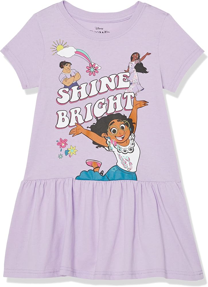 Disney Toddler Encanto Mirabel Jersey Short Sleeve Dress-Girls 2t-6x