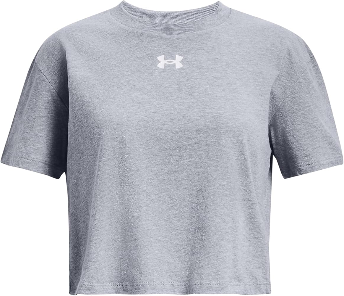 Under Armour Girls' Crop Sportstyle Logo Short Sleeve