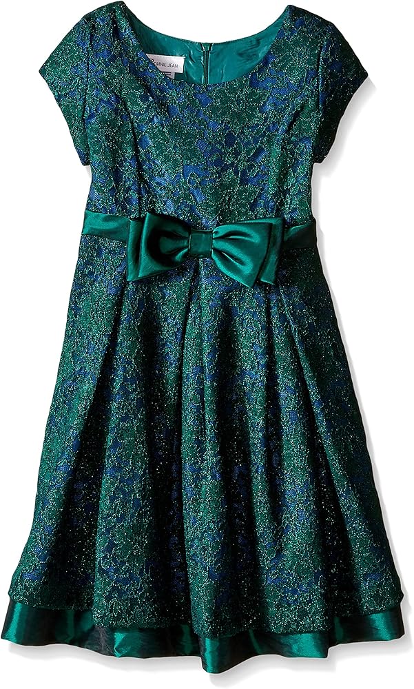 Bonnie Jean Girls' Metallic Lace Dress