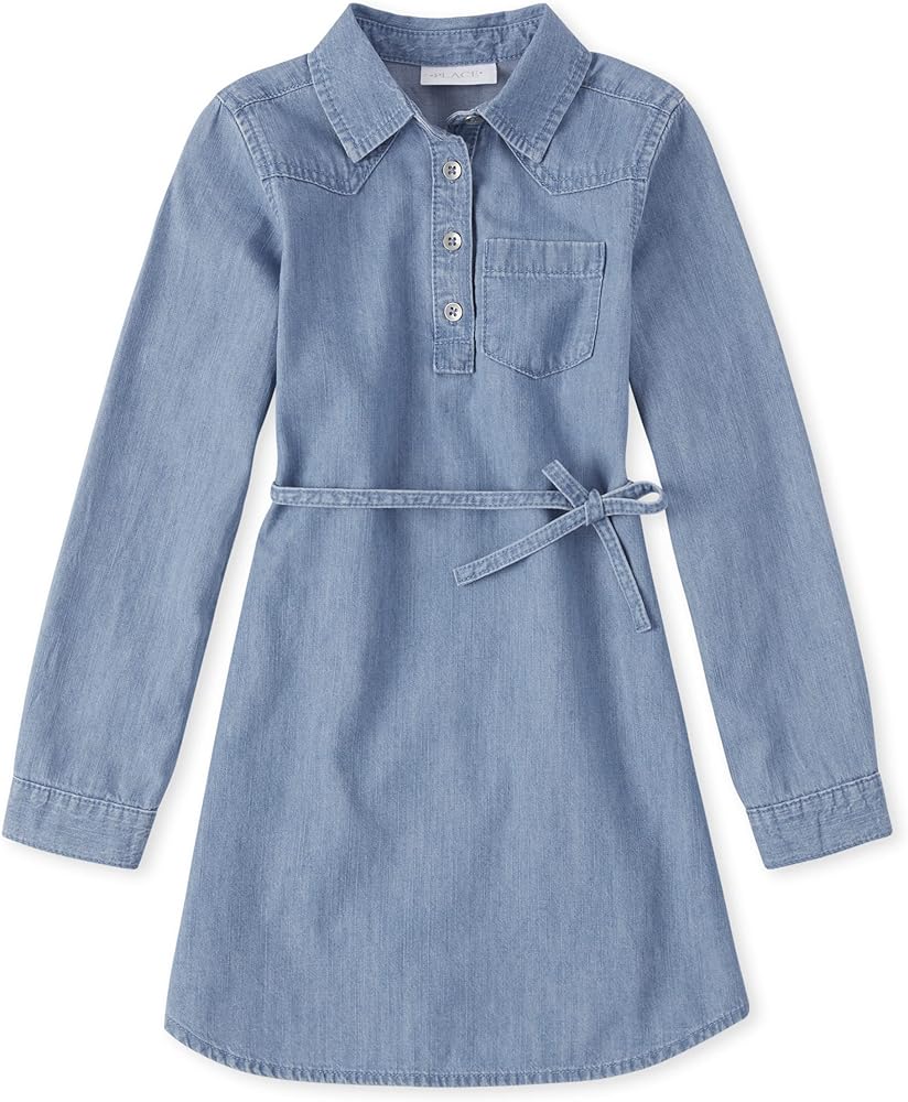 The Children's Place Girls' Long Sleeve Fashion Dress