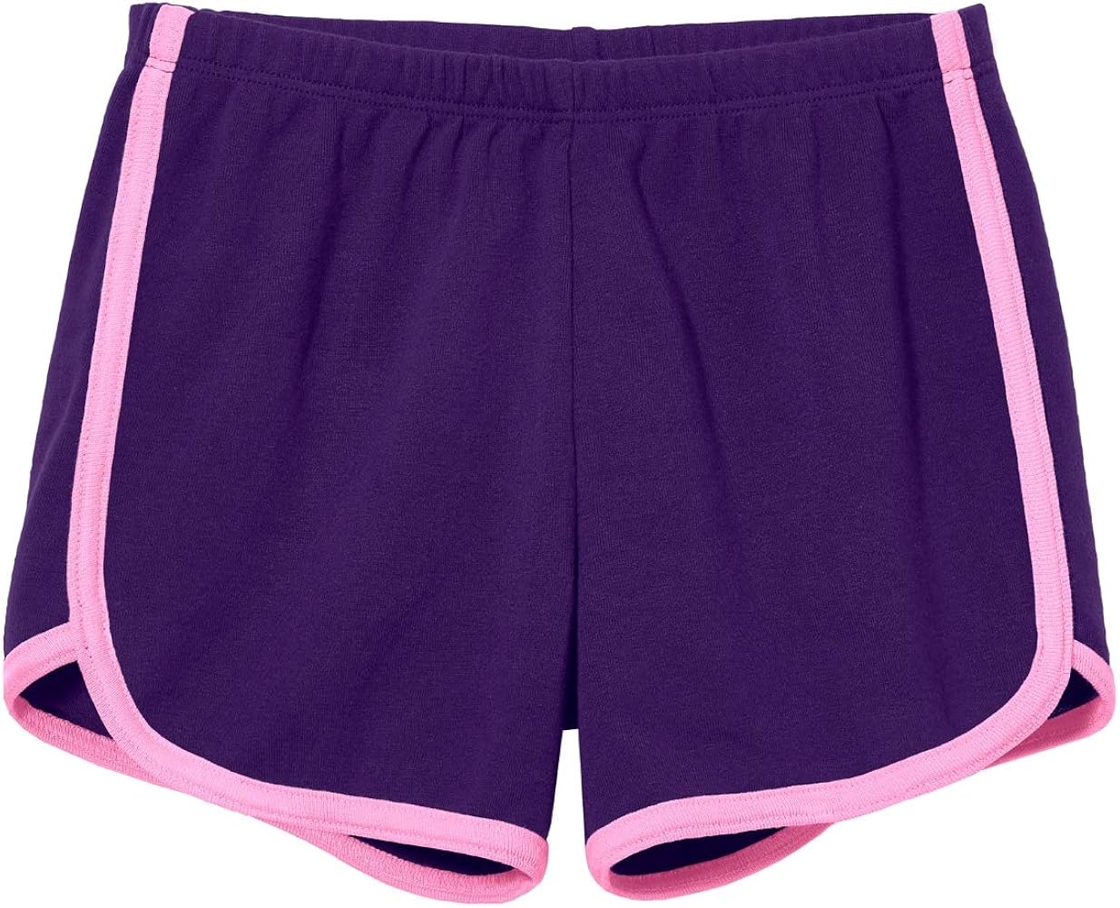 City Threads Girls Running Workout Shorts Yoga Sport Fitness Short 100% Cotton - Made in USA