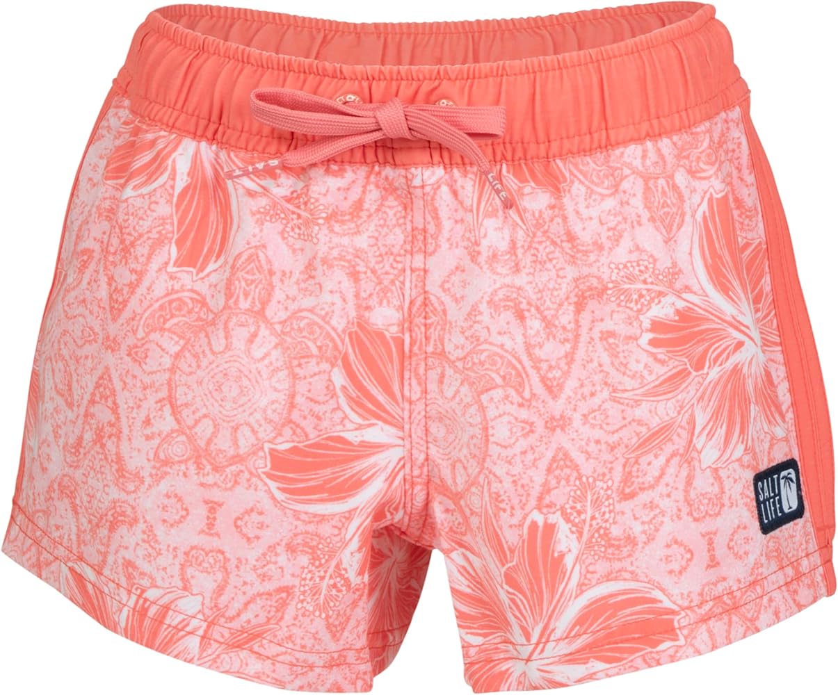 Salt Life Girls' Turtle Watch Youth Classic Fit Volley Shorts