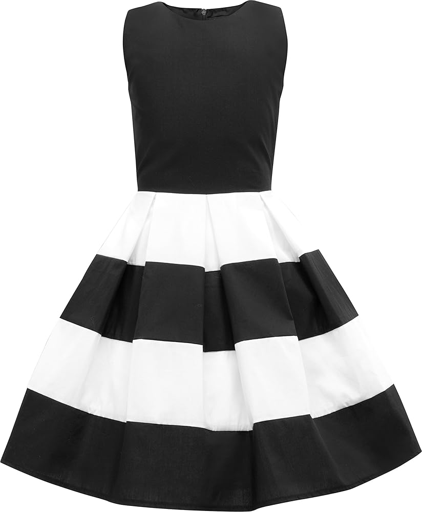 BlackButterfly Kids 'Lilly' Vintage Striped 50's Children's Girls Dress