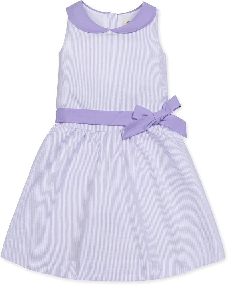 Hope & Henry Girls' Peter Pan Collar Seersucker Dress