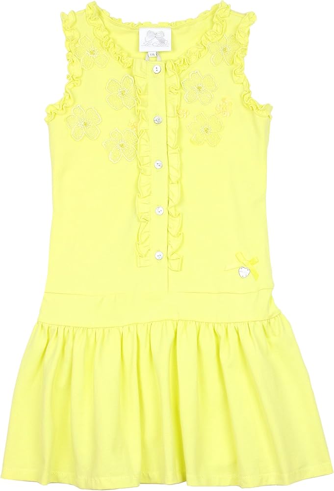 Le Chic Girl's Yellow Jersey Dress, Sizes 4-14