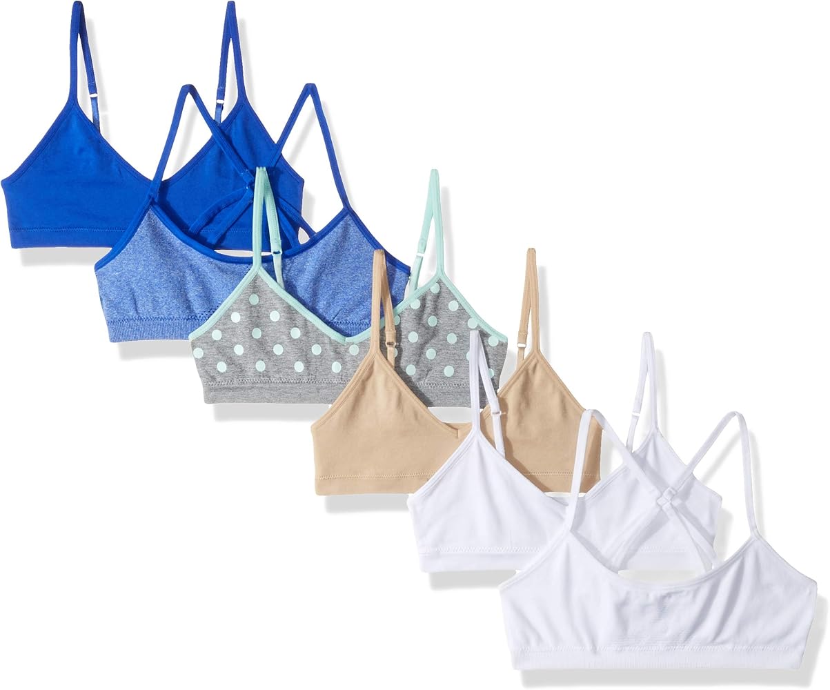 Hanes Girls Comfortflex Fit Bras Variety 6-Pack