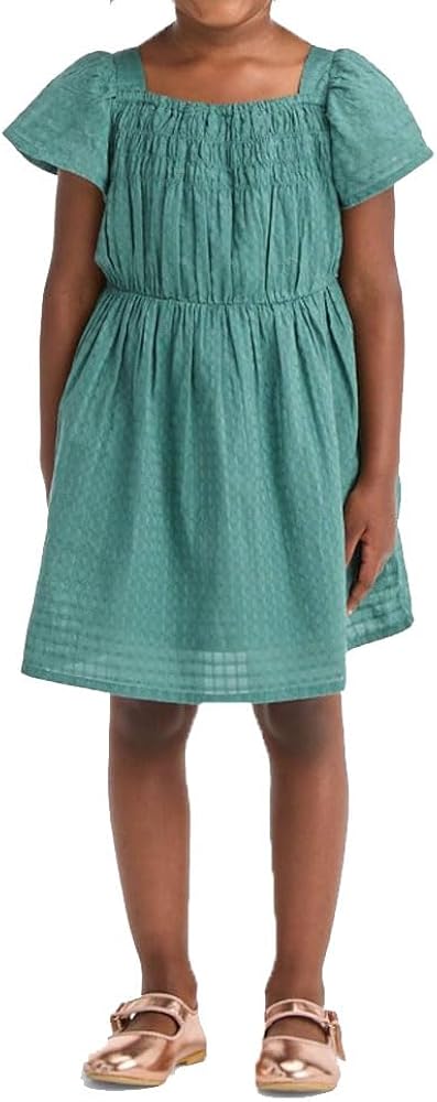 Cat & Jack Baby Girls' & Toddler Girls' Dobby Short Sleeve Dress with Pockets -