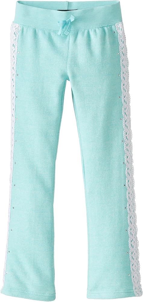 Big Girls' Sweatpants with Lace Trim