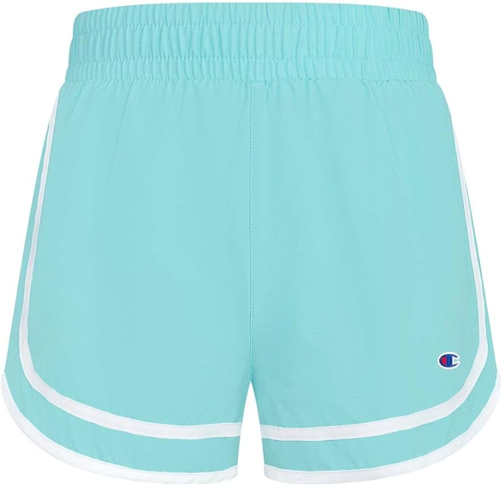 Champion Girls Woven Shorts, Solid Varsity Aruba Blue, L