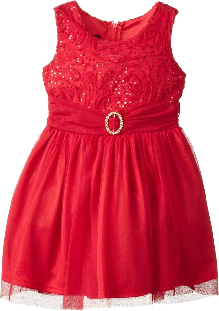 Amy Byer Little Girls' Sequin Mesh Party Dress