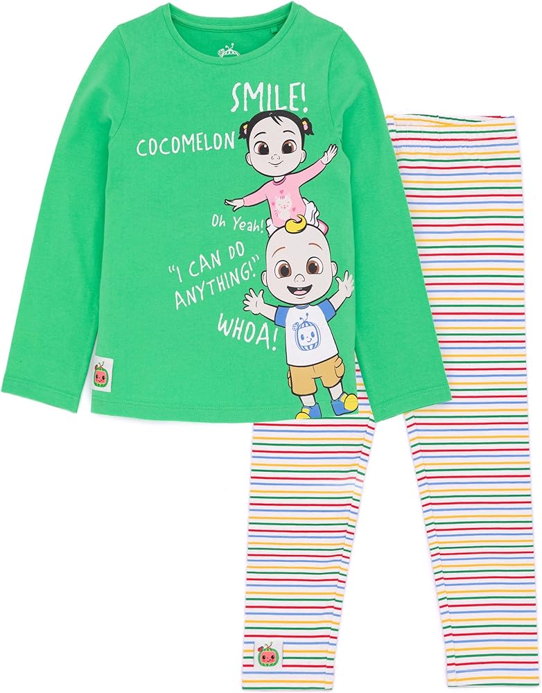 CoComelon T-Shirt Leggings Set Kids Toddlers JJ Cece Musical Top Bottoms