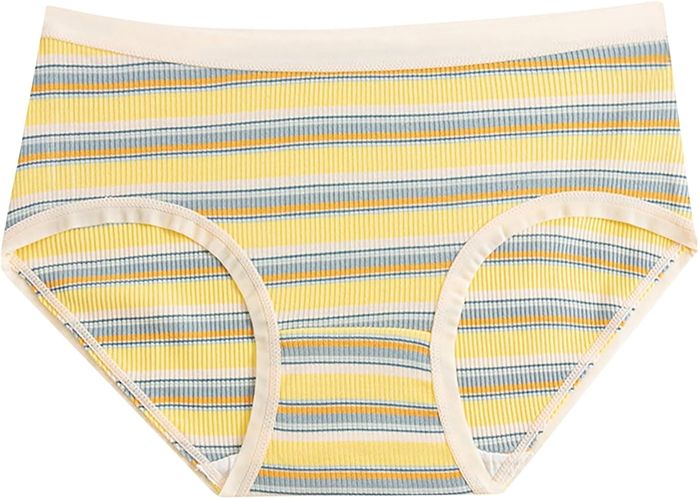 Striped Panties for Girls Women Elastic Waist Stretch Rise Comfort Regular Underwear Panties Briefs Cute Soft Briefs