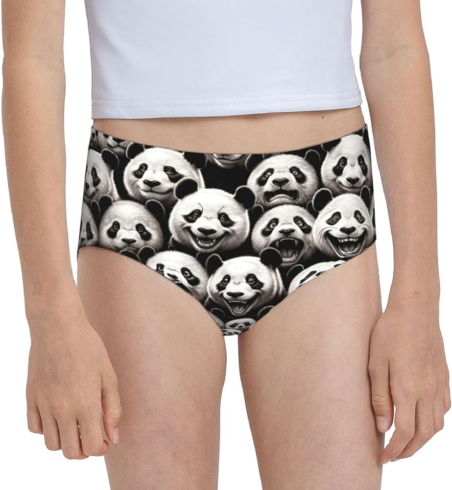 Augenstern Cotton Underwear Realistic-Pandas-Face-Joy Girls'Briefs Soft Underpants