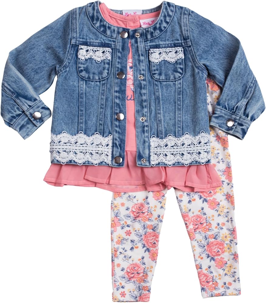 Little Lass Little Girl's 3 Piece Jacket and Pants Set, Sizes 4-12