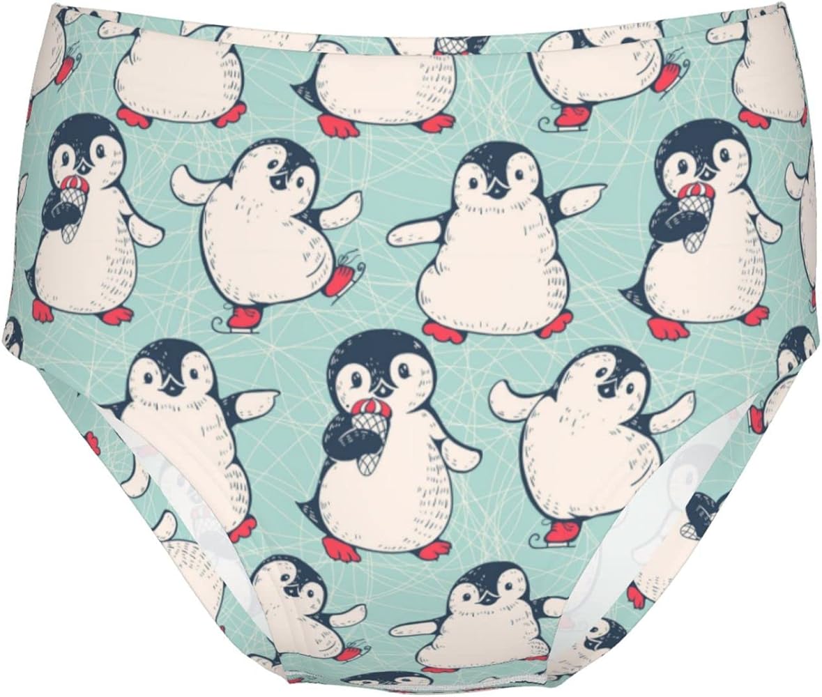 Cute Penguins Girls Underwear Girl'S Briefs Cotton Toddler Triangle Underpants Soft Cute