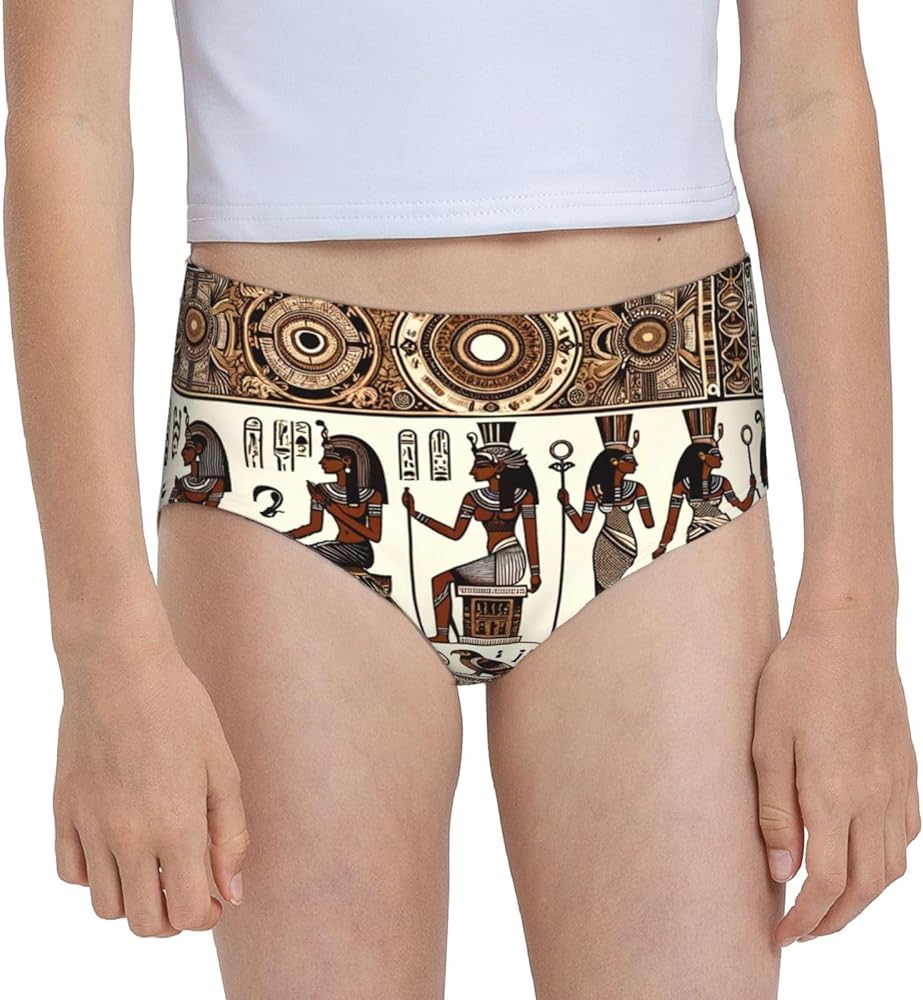 Augenstern Cotton Underwear Egyptian-Horus-Ra-Falcon Girls'Briefs Soft Underpants