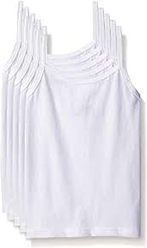 Hanes Ultimateâ„ Tagless Cotton Stretch Toddler Girls' Cami White 5-Pack