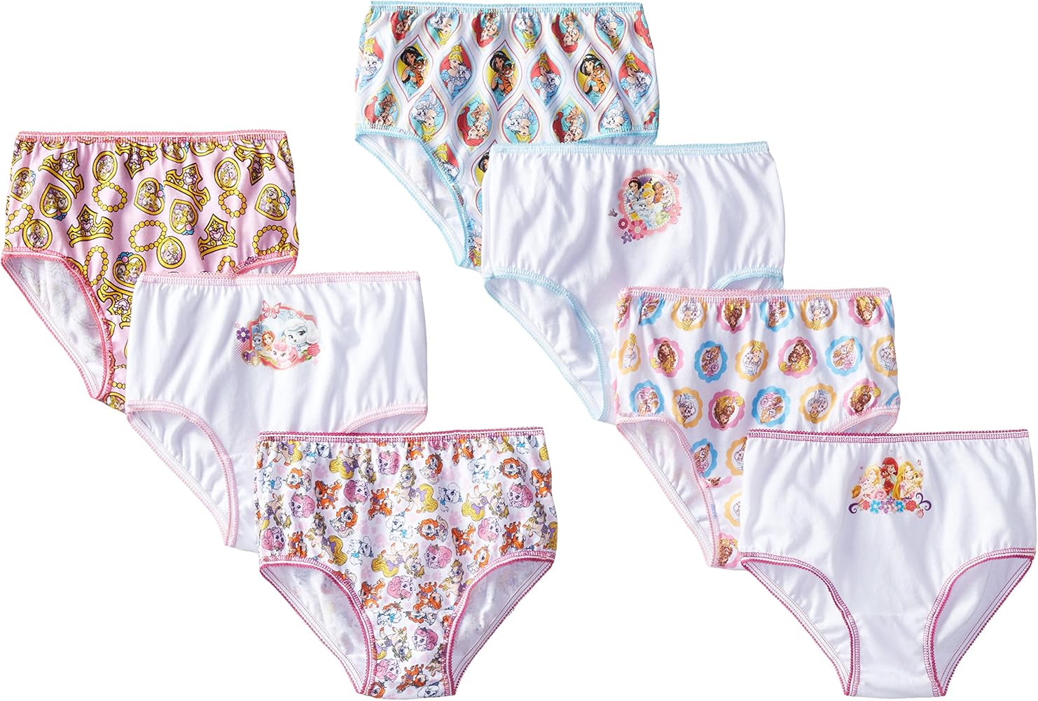 Disney Girls' Palace Pet Toddler 7 Pack Panty