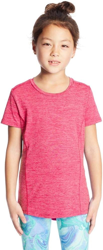 C9 Champion girls Supersoft Tech Tee T Shirt, Vivid Fuschia Heather/Sunset, X-Small US