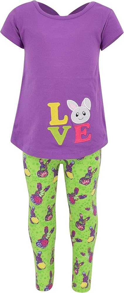 Unique Baby Girls Easter Bunny Love 2 Piece Outfit