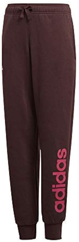 adidas Kids Girls Fashion Pants Essentials Linear Logo Running Training (170/14-15 Years) Burgundy