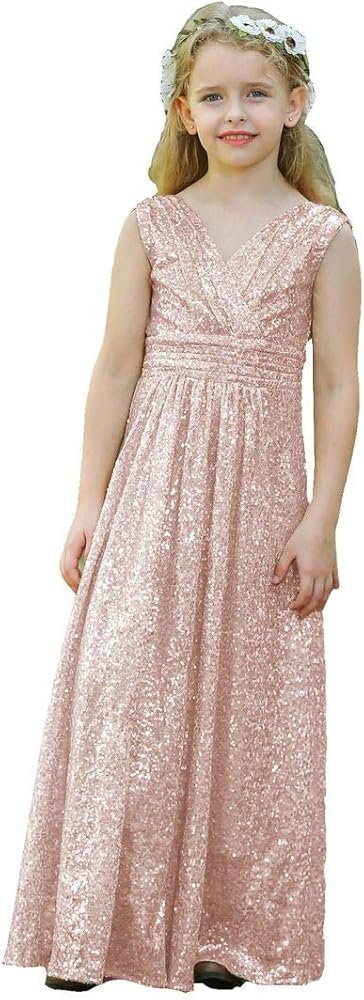 Bow Dream Little Girls Dress Dress for Girls Sequins Party Dress