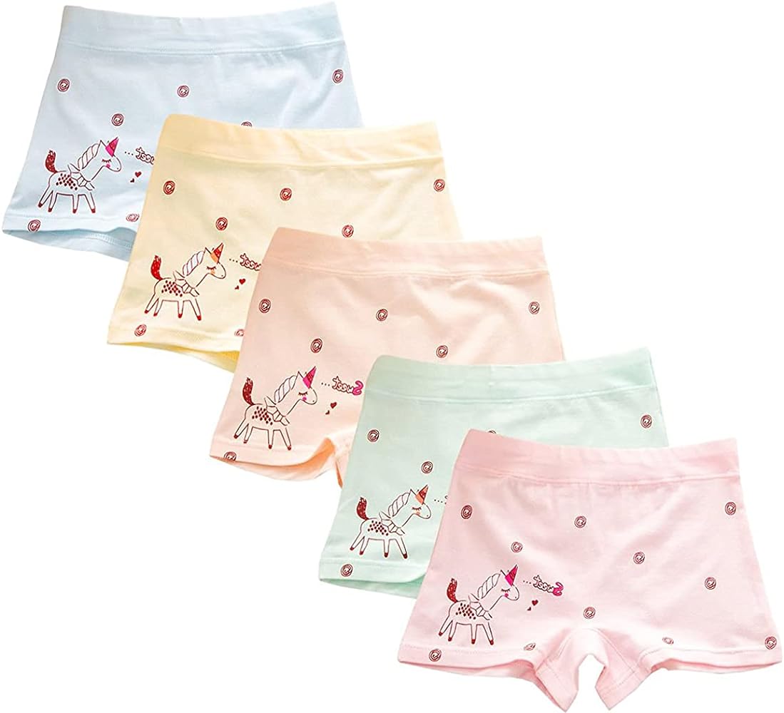 CHUNG Toddler Little Girls Kids Briefs Panties Soft Cotton Boyshort Underwear Pack Big Girl Daily Cute Pattern