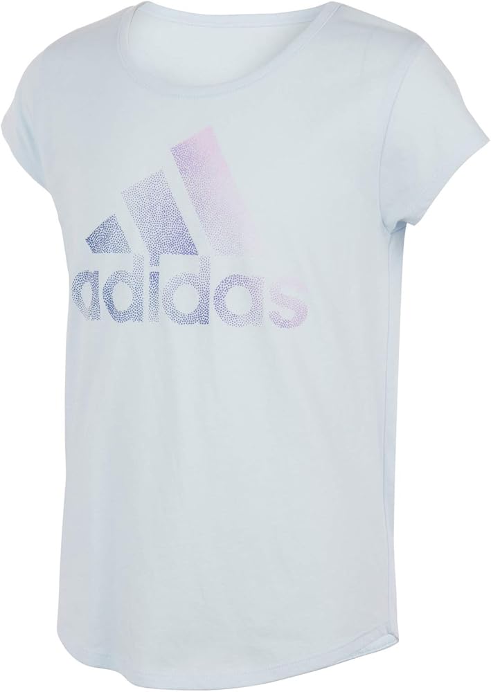 adidas Girls' Short Sleeve Scoop Neck Tee T-Shirt