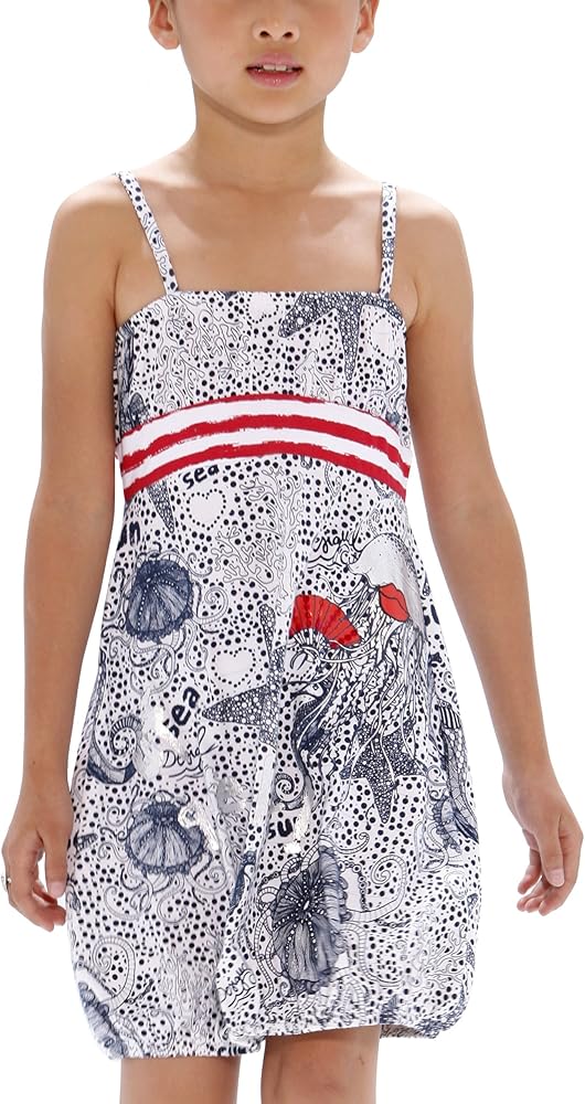 Desigual Little Girls' Sea Life Print Bubble Dress