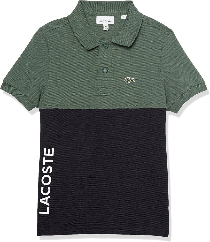 Lacoste Unisex-Child Organic Cotton Piqu頃olorblock Polo