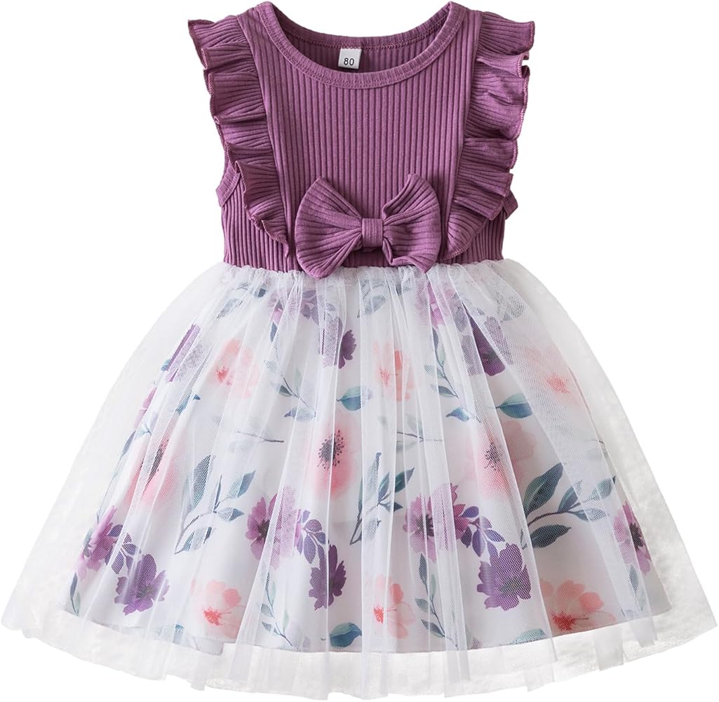 TTYAOVO Summer Baby Girl Dress Casual Tulle Princess Sundress