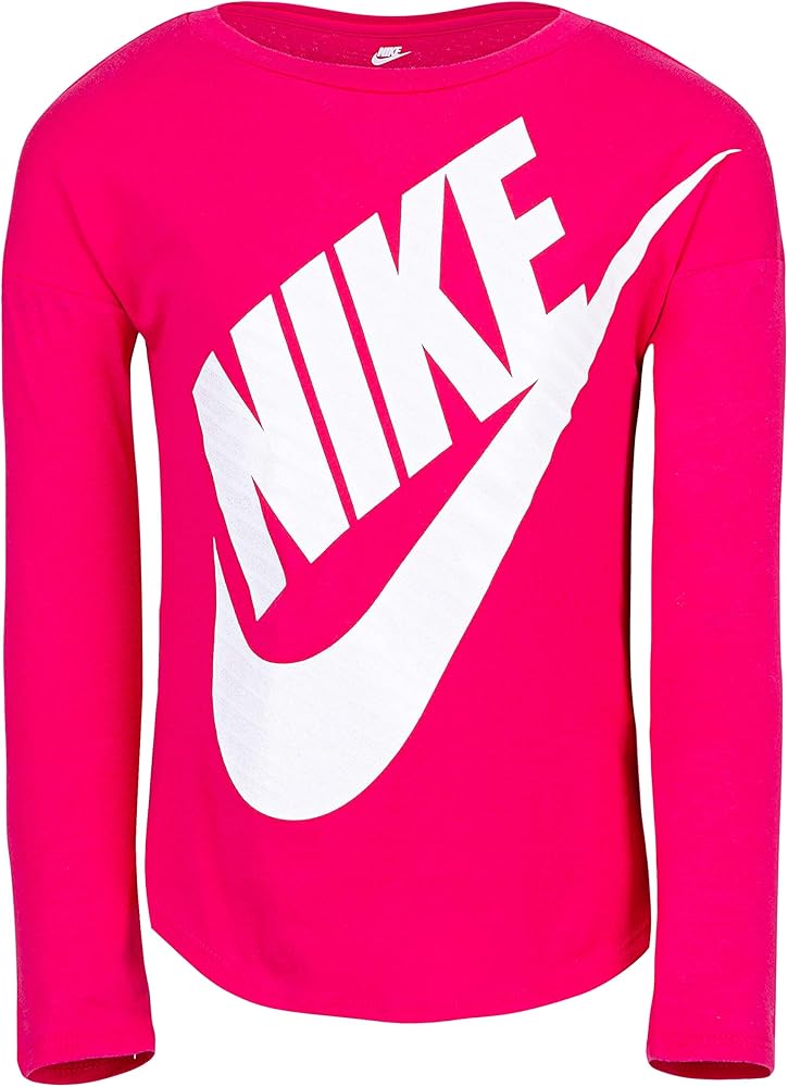 Nike Girls' Little Long Sleeve Sportswear Graphic T-Shirt